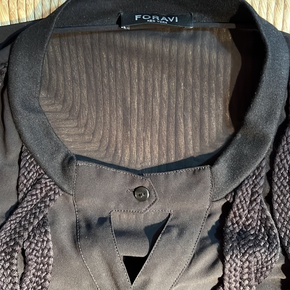 armpit to armpit is approx 17” wide. length 23”. Sleeve 18” sheer fabric - Picture 3 of 3